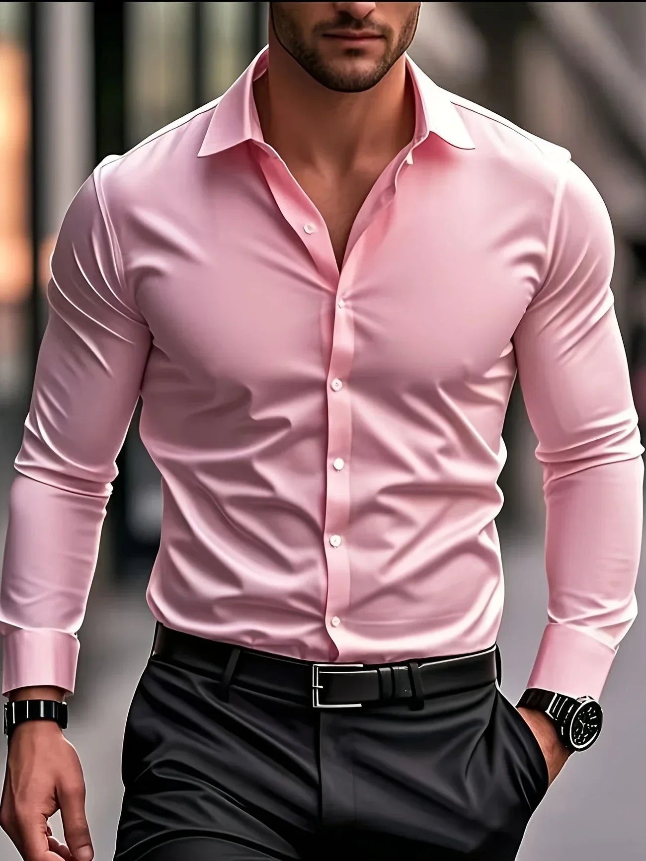 Alva™ | Elegant langærmet skjorte med knapper