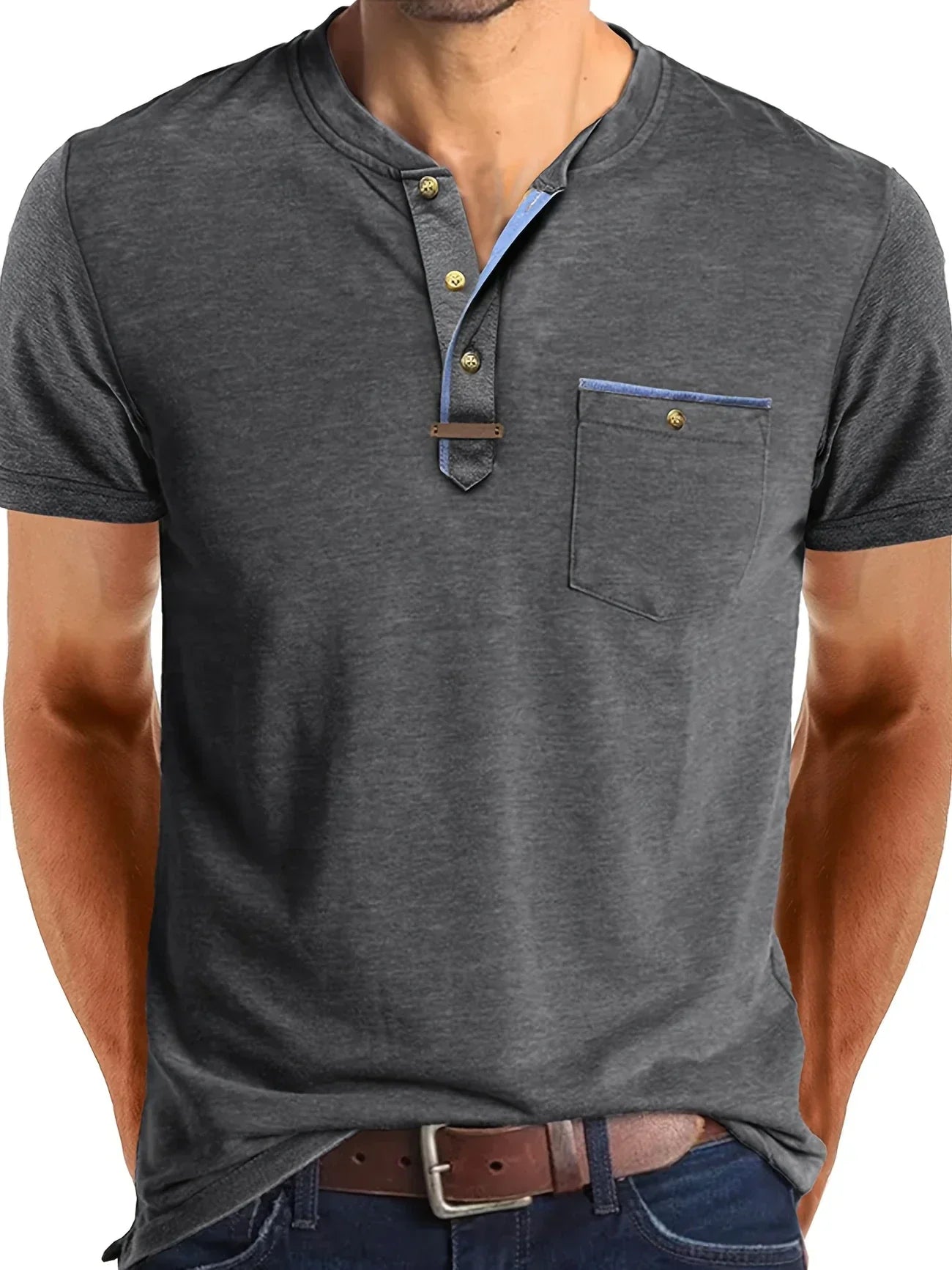 Alva™ | Elegant T-shirt med rund hals og lomme
