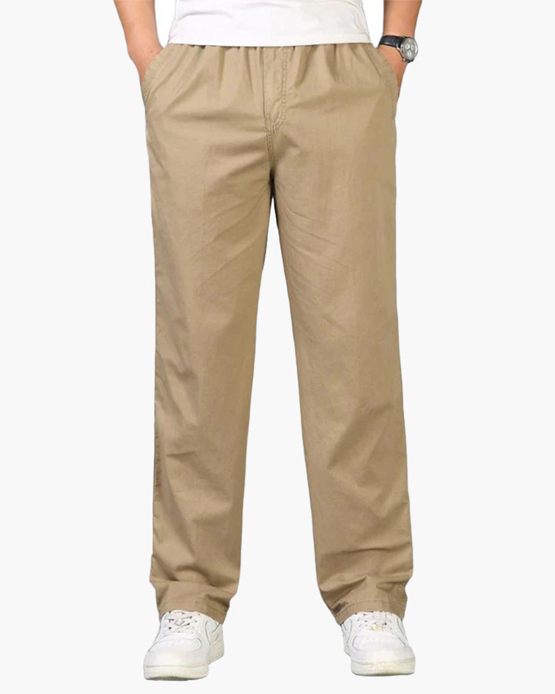 100% COTTON PANTS Khaki / S