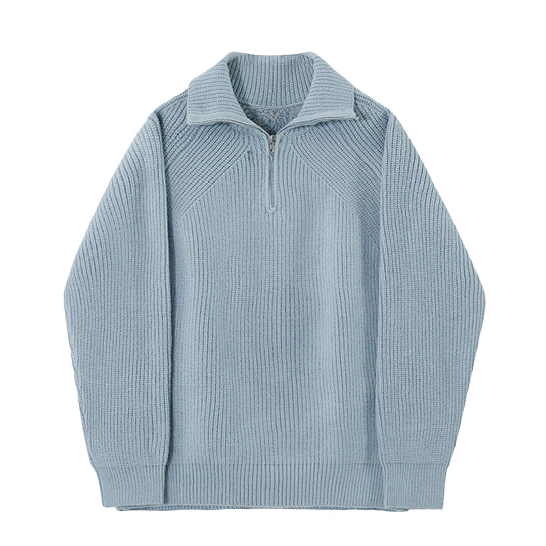 Alva™ | Pull Azure med kvart lynlås