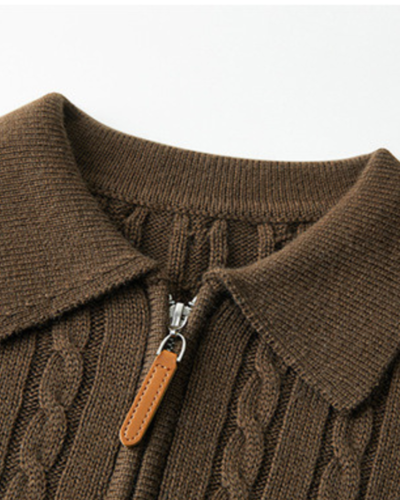 100% PREMIUM WOOL ZIP-UP