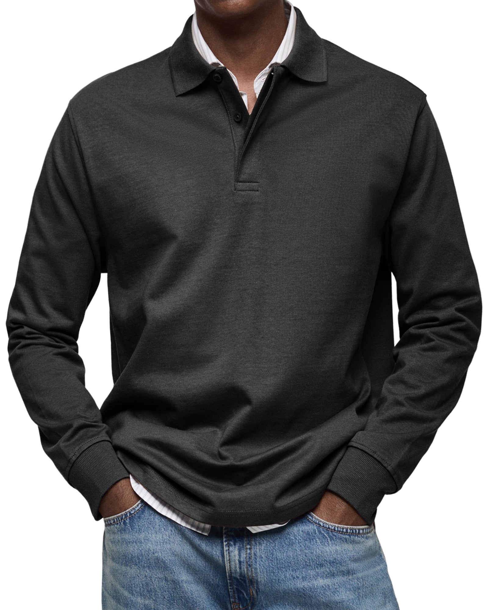 Alva™ - Casual Poloshirt med Lange Ærmer