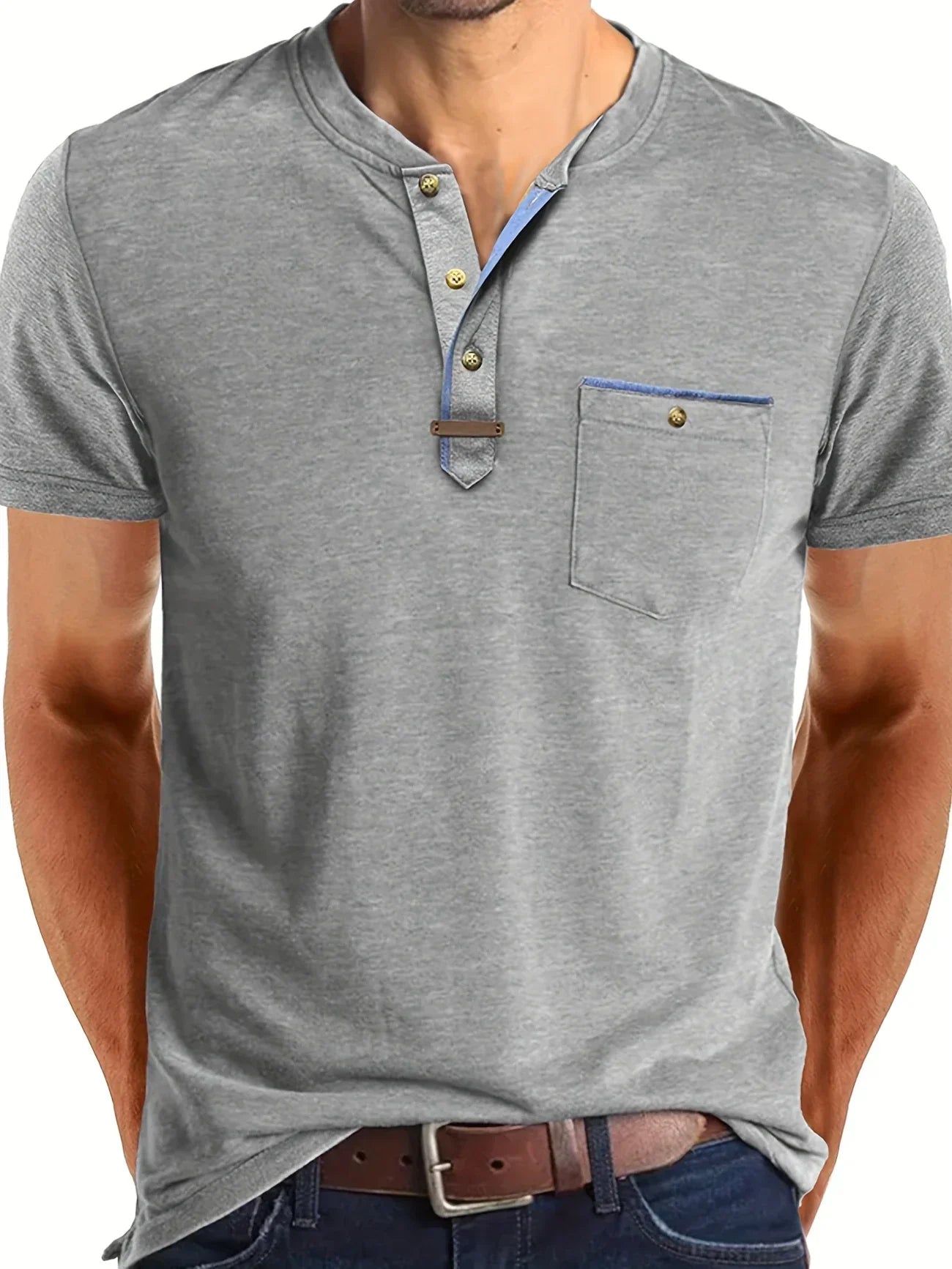 Alva™ | Elegant T-shirt med rund hals og lomme