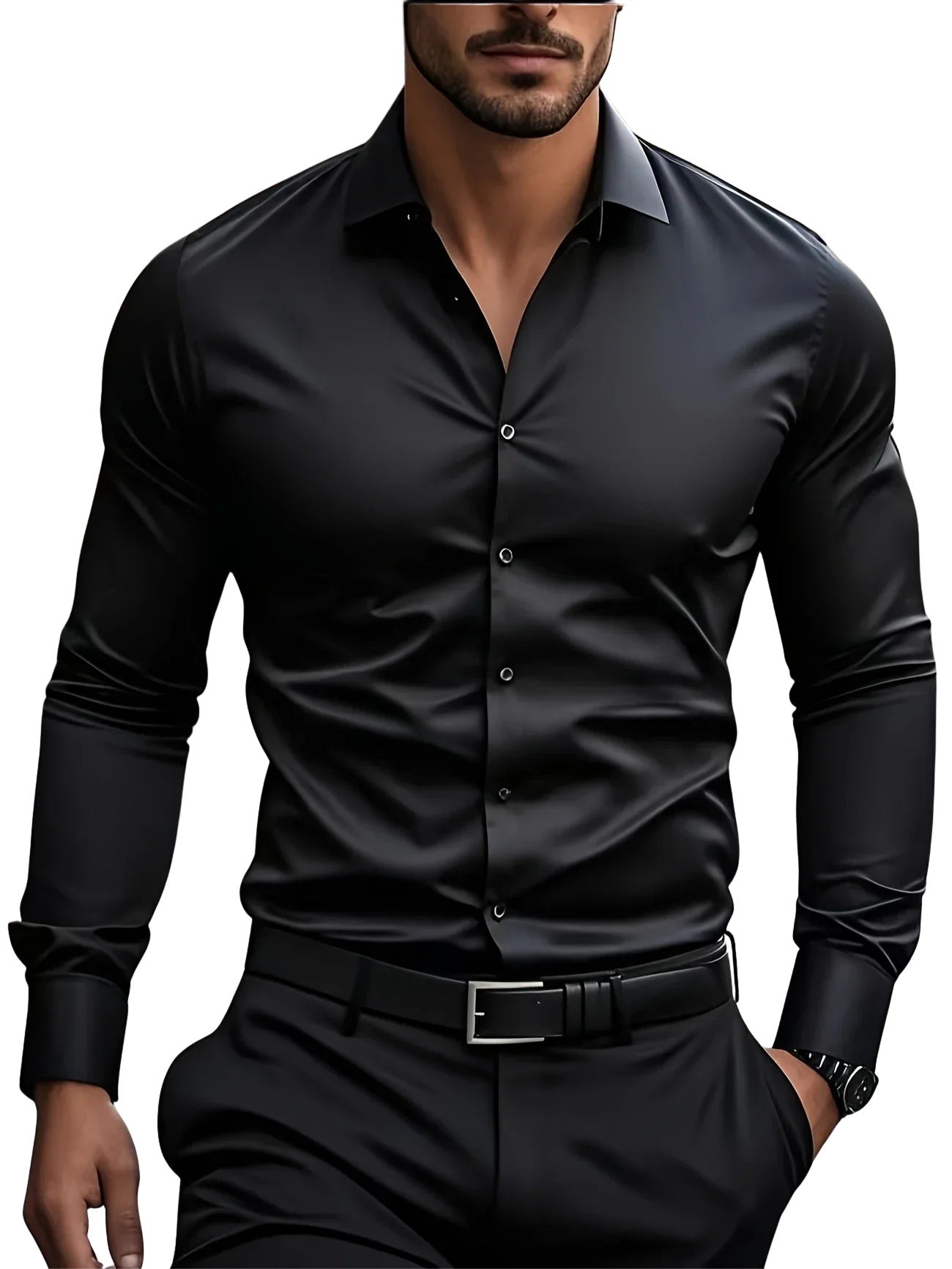 Alva™ | Elegant langærmet skjorte med knapper