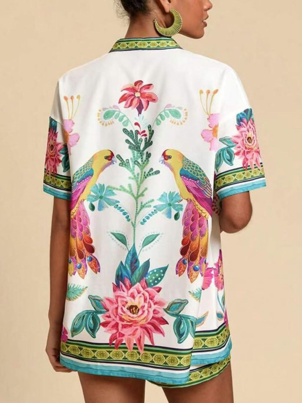 Flora | Komplet Sommer Cardigan i To Dele med Blomsterprint