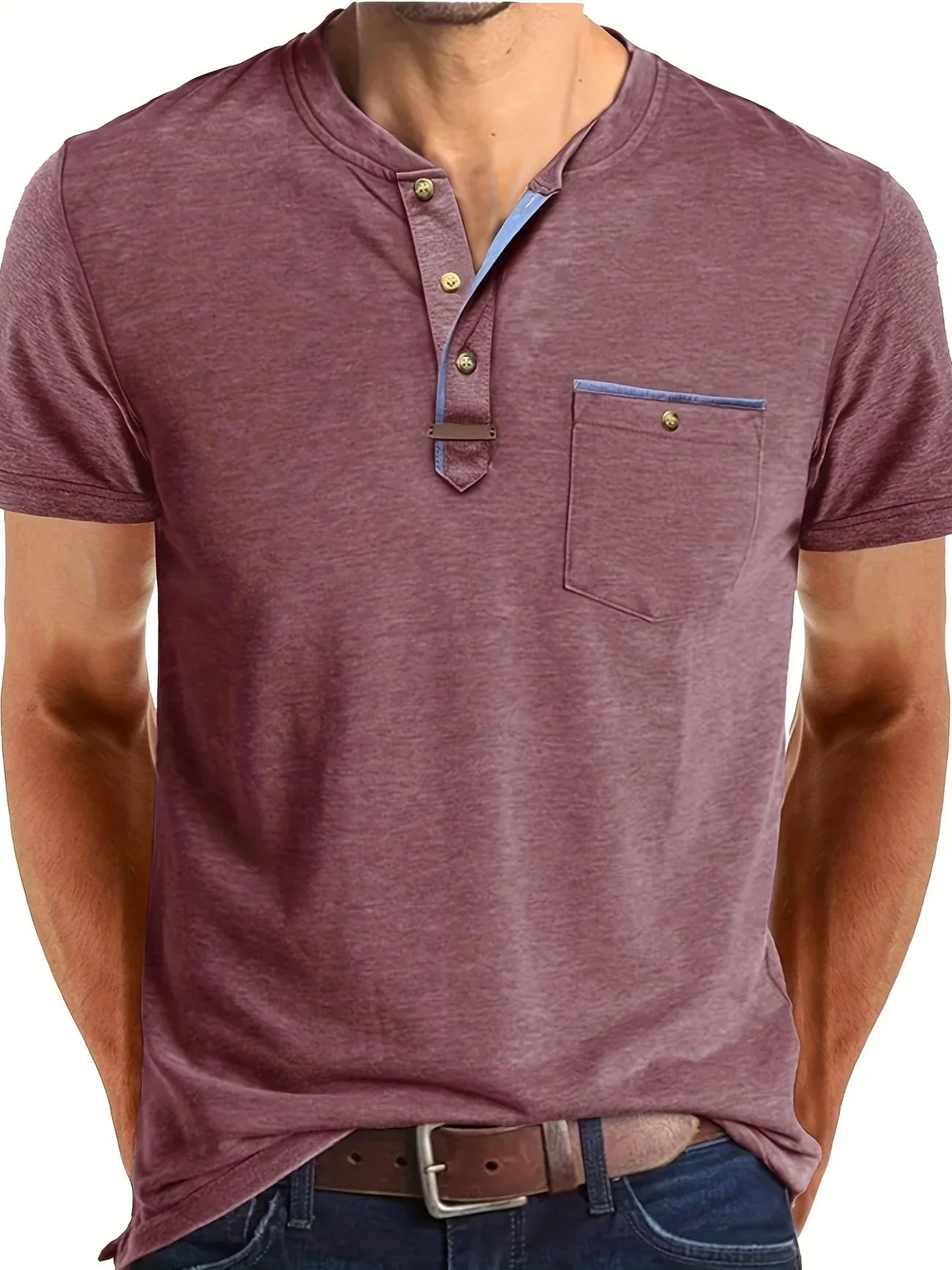 Alva™ | Elegant T-shirt med rund hals og lomme