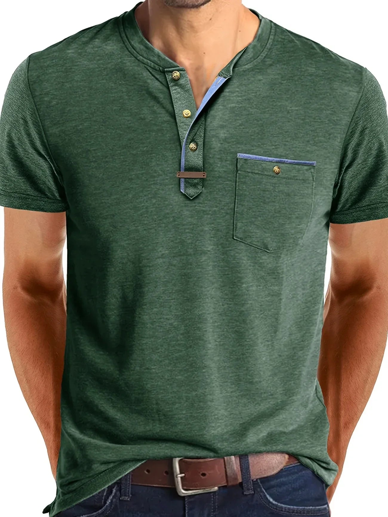 Alva™ | Elegant T-shirt med rund hals og lomme