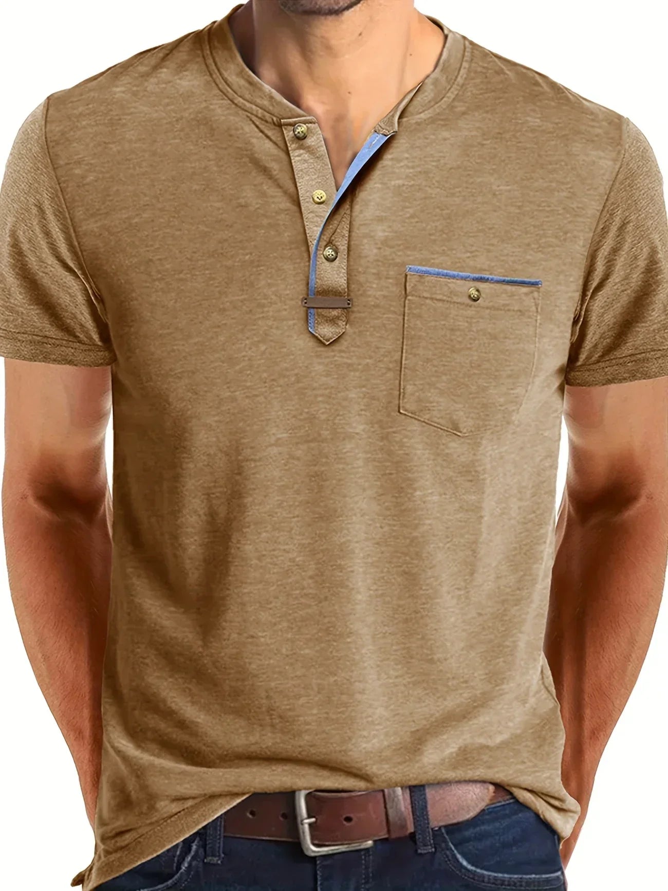 Alva™ | Elegant T-shirt med rund hals og lomme